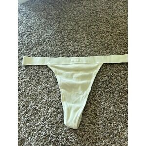 Skims Ribbed Thong Panties, Cream Underwear, Lingerie Basic Everyday‎ Soft